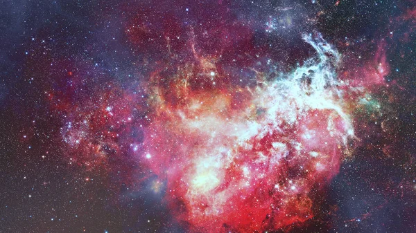 Melkweg en nevel. Elementen van deze afbeelding geleverd door NASA — Stockfoto