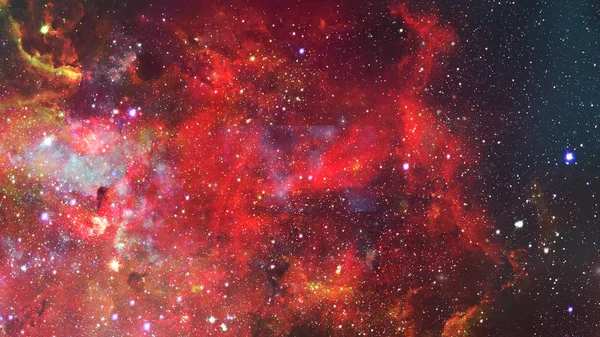 Туманність і галактики в темному просторі. Елементи цього зображення, надані НАСА.. — стокове фото