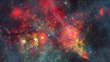 Uzayda yıldız kümelerinin manzarası. Bu görüntünün elementleri NASA tarafından desteklenmektedir.