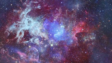 Galaksi ve nebula. Bu görüntünün elementleri NASA tarafından desteklenmektedir