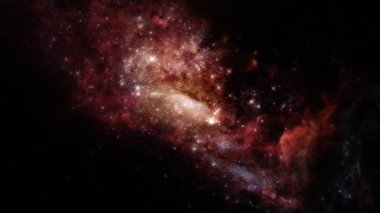 Nebula ve galaksiler uzayda. Bu görüntünün elementleri NASA tarafından desteklenmektedir.