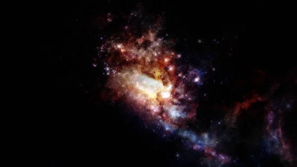 Glowing spiral galaxy. Elements of this Image furnished by NASA. — Stock Photo, Image