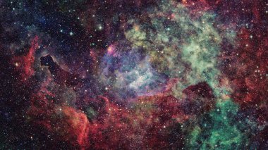 Nebula ve yıldızlar uzayda. Bu görüntünün elementleri NASA tarafından desteklenmektedir.