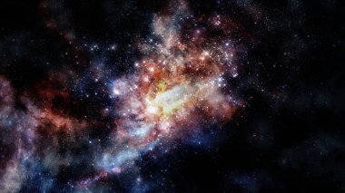 Parlayan sarmal galaksi. NASA tarafından desteklenen bu görüntünün elementleri.