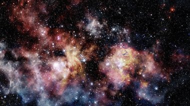 Parlayan dev nebula. Uzay arkaplanı. Bu görüntünün elementleri NASA tarafından desteklenmektedir