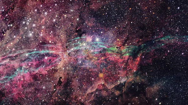 Всесвіт наповнений зірками, туманністю і галактикою . — стокове фото