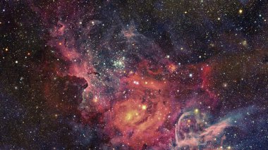 Nebula ve yıldızlar uzayda. Bu görüntünün elementleri NASA tarafından desteklenmektedir.