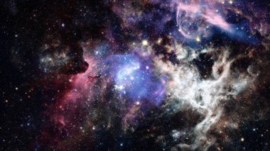 Nebula ve galaksiler uzayda. Bu görüntünün elementleri NASA tarafından desteklenmektedir.