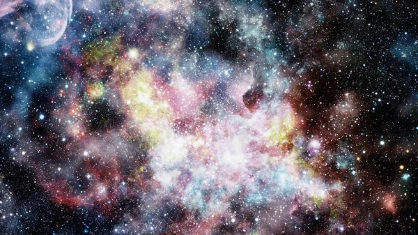 Colored clouds in nebula. Elements of this image furnished by NASA. — Stock Photo, Image