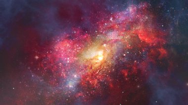 Uzayda galaksi, evrenin güzelliği. Bu görüntünün elementleri NASA tarafından desteklenmektedir.