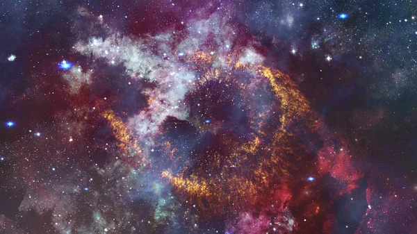 Derin uzay nebulası yıldızları ve galaksiler. Bu görüntünün elementleri NASA tarafından desteklenmektedir. — Stok fotoğraf
