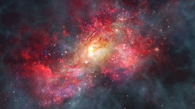 Uzayda galaksi, evrenin güzelliği. Bu görüntünün elementleri NASA tarafından desteklenmektedir.