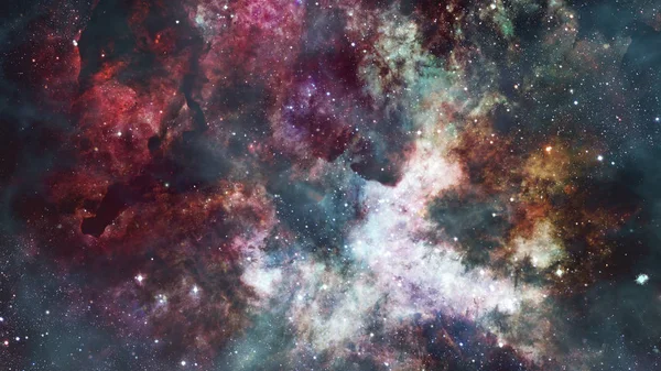 Kolorowe gwiaździste nocne niebo. Przestrzeń kosmiczna. Elementy tego obrazu dostarczone przez NASA — Zdjęcie stockowe