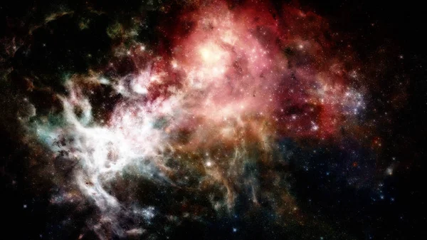 Nebulosa en el espacio. Fondo cósmico . — Foto de Stock