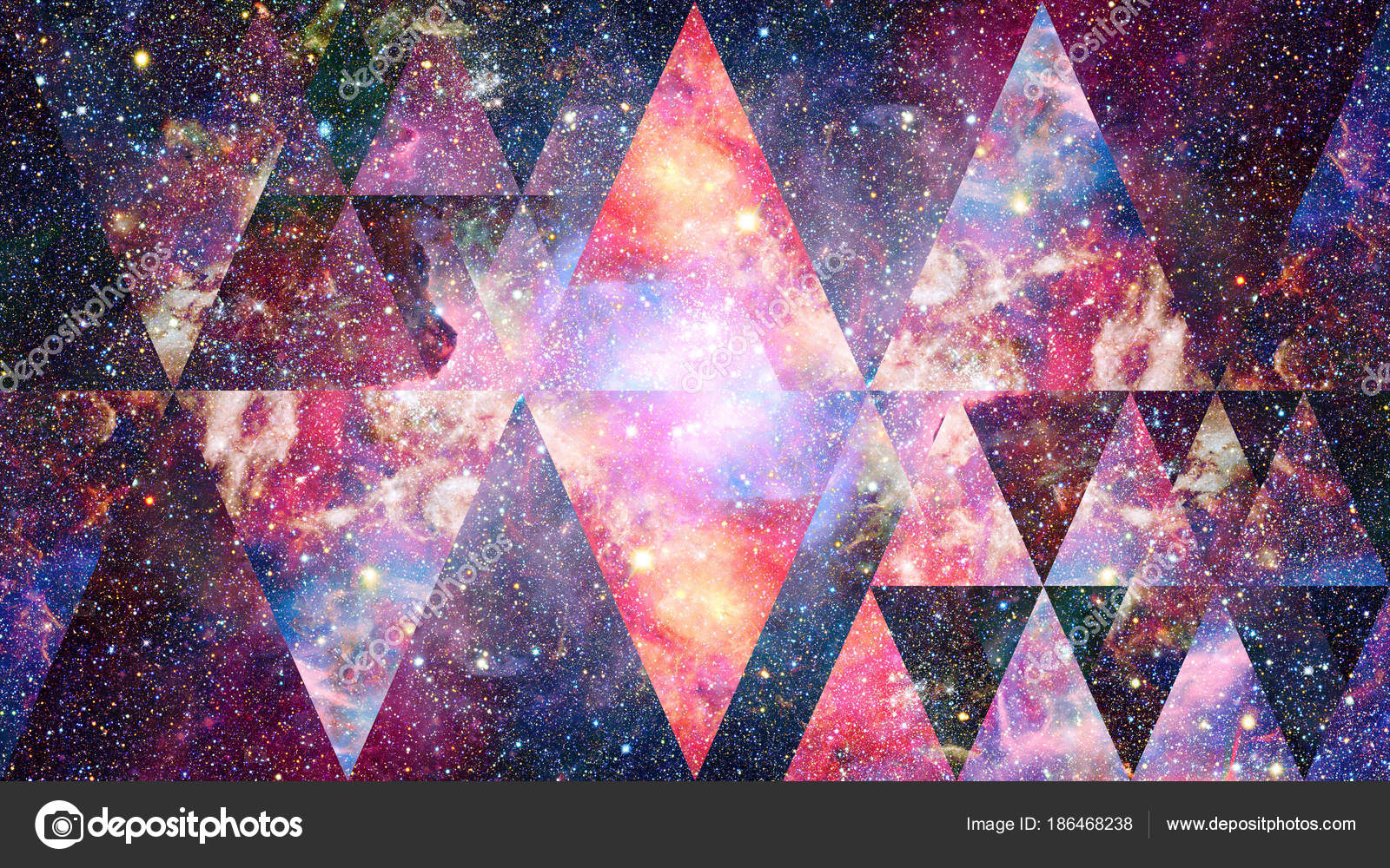 Nebula space and sacred geometry. Elements of this image furnished by