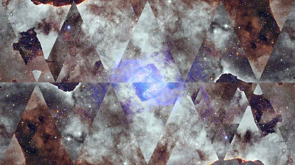 Nebula space and sacred geometry. Elements of this image furnished by NASA. — Stock Photo, Image