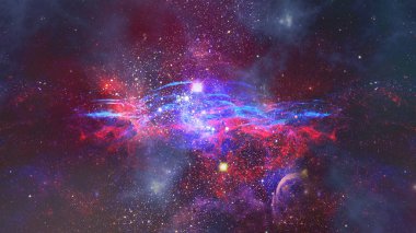 Derin uzayda nebulanın görüntüsü. Bu görüntünün elementleri NASA tarafından desteklenmektedir.