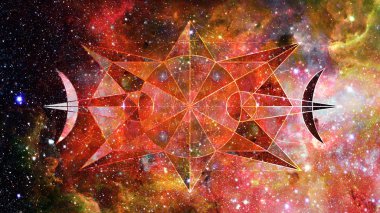 Soyut cosmos geometrik arka plan. Nasa tarafından döşenmiş bu görüntü unsurları.