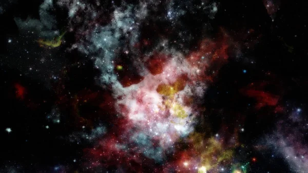Nebulanın içinde parlak devasa yıldızlar. Bu görüntünün elementleri NASA tarafından desteklenmektedir. — Stok fotoğraf