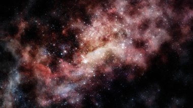Nebula ve galaksiler uzayda. Bu görüntünün elementleri NASA tarafından desteklenmektedir.