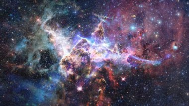 Carina Nebulasında Mistik Dağ. Bu görüntünün elementleri NASA tarafından desteklenmektedir.