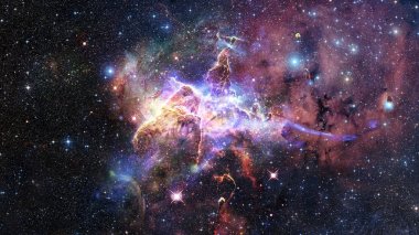 Carina Nebulasında Mistik Dağ. Bu görüntünün elementleri NASA tarafından desteklenmektedir.