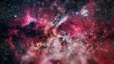 Yıldızlı ve nebulalı gece gökyüzü. Bu görüntünün elementleri NASA tarafından desteklenmektedir.