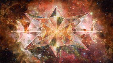 Soyut cosmos geometrik arka plan. Nasa tarafından döşenmiş bu görüntü unsurları.