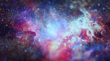 Güzel nebula ve galaksi. Bu görüntünün elementleri NASA tarafından desteklenmektedir