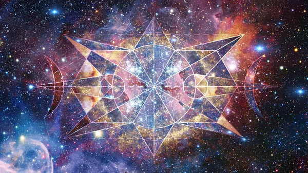 Soyut cosmos geometrik arka plan. Nasa tarafından döşenmiş bu görüntü unsurları.