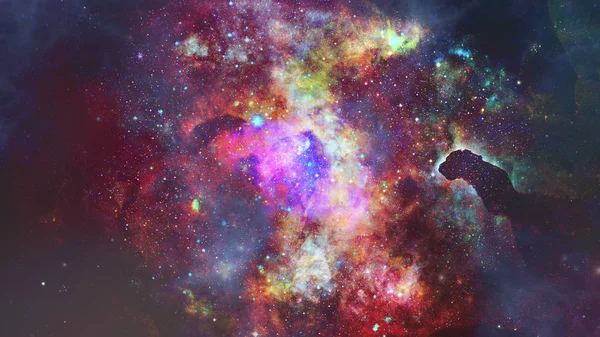 Nebula and stars in deep space, mysterious universe. — Stock Photo, Image