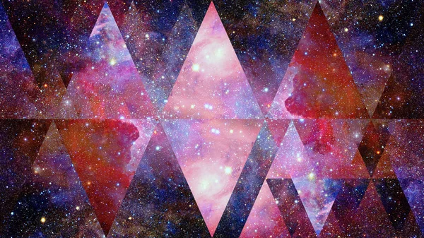 Nebula space och sakral geometri. Delar av denna bild från Nasa. — Stockfoto