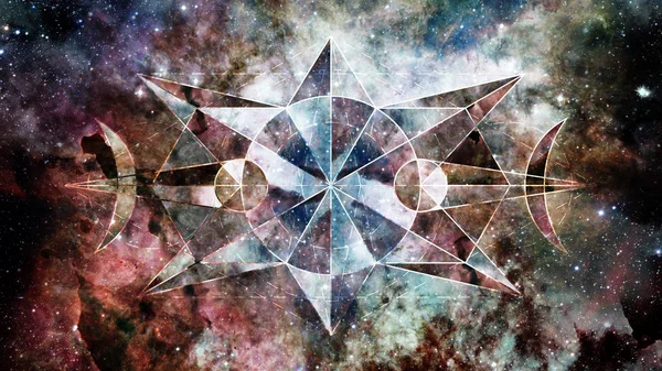 Abstrakten Kosmos geometrischen Hintergrund. Elemente dieses Bildes von der nasa. — Stockfoto