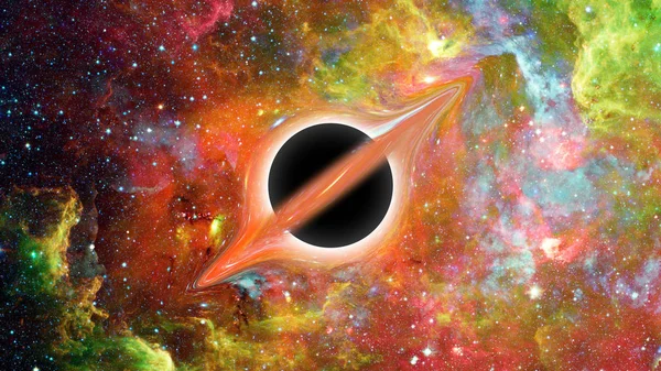 Buraco negro no espaço. Elementos fornecidos pela NASA — Fotografia de Stock