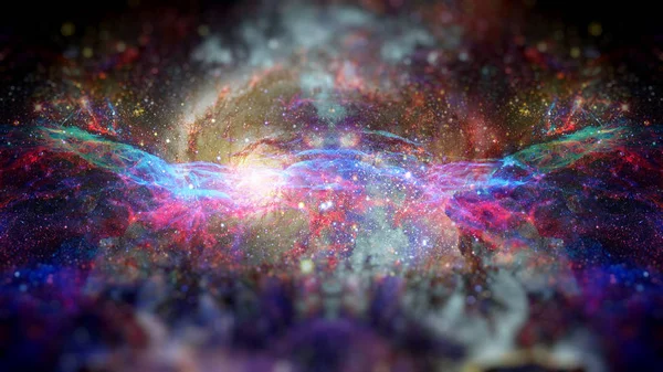 Έναστρο βαθύ διάστημα - νεφέλωμα και galaxy — Φωτογραφία Αρχείου