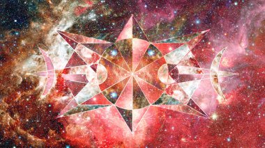 Soyut cosmos geometrik arka plan. Nasa tarafından döşenmiş bu görüntü unsurları.