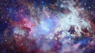 Galaksi ve nebula. Bu görüntünün elementleri NASA tarafından desteklenmektedir