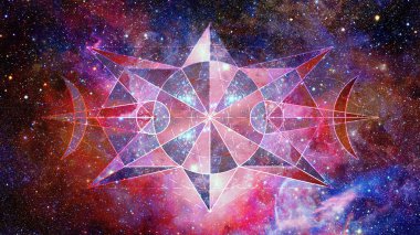 Soyut cosmos geometrik arka plan. Nasa tarafından döşenmiş bu görüntü unsurları.