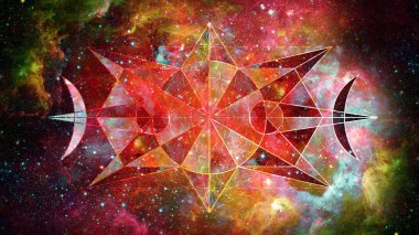 Soyut cosmos geometrik arka plan. Nasa tarafından döşenmiş bu görüntü unsurları.