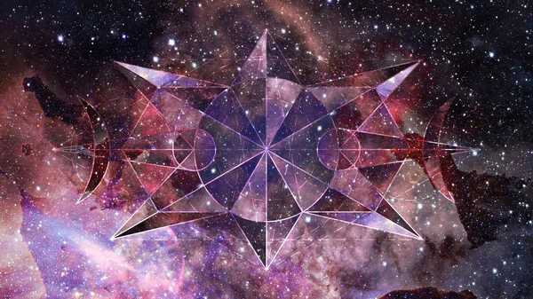 Fondo geométrico hipster abstracto. Elementos de esta imagen proporcionados por la NASA . — Foto de Stock