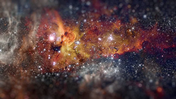 Night sky with stars and nebula. Elements of this image furnished by NASA. — Stock Photo, Image