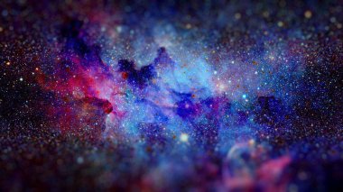 Galaksi ve nebula. Bu görüntünün elementleri NASA tarafından desteklenmektedir