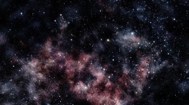 Karanlık uzayda nebula ve galaksiler. Bu görüntünün elementleri NASA tarafından desteklenmektedir.