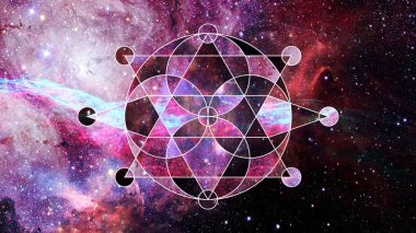 Soyut hipster geometrik arka plan. Nasa tarafından döşenmiş bu görüntü unsurları.