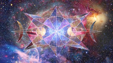 Soyut cosmos geometrik arka plan. Nasa tarafından döşenmiş bu görüntü unsurları.