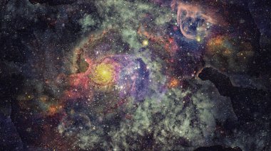 Derin uzayda nebulanın görüntüsü. Bu görüntünün elementleri NASA tarafından desteklenmektedir.