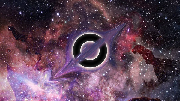 Un buco nero. Elementi di immagine forniti dalla NASA — Foto Stock