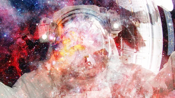 Astronaut in outer space. Elements of this image furnished by NASA. — Stock Photo, Image