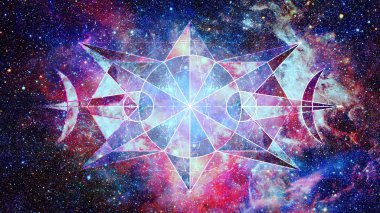 Soyut cosmos geometrik arka plan. Nasa tarafından döşenmiş bu görüntü unsurları.