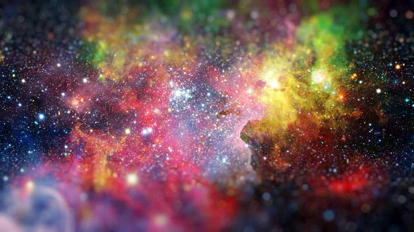 Πολύχρωμα νεφελώματα και αστέρια στο διάστημα. Στοιχεία αυτής της εικόνας που παρέχονται από τη NASA. — Φωτογραφία Αρχείου